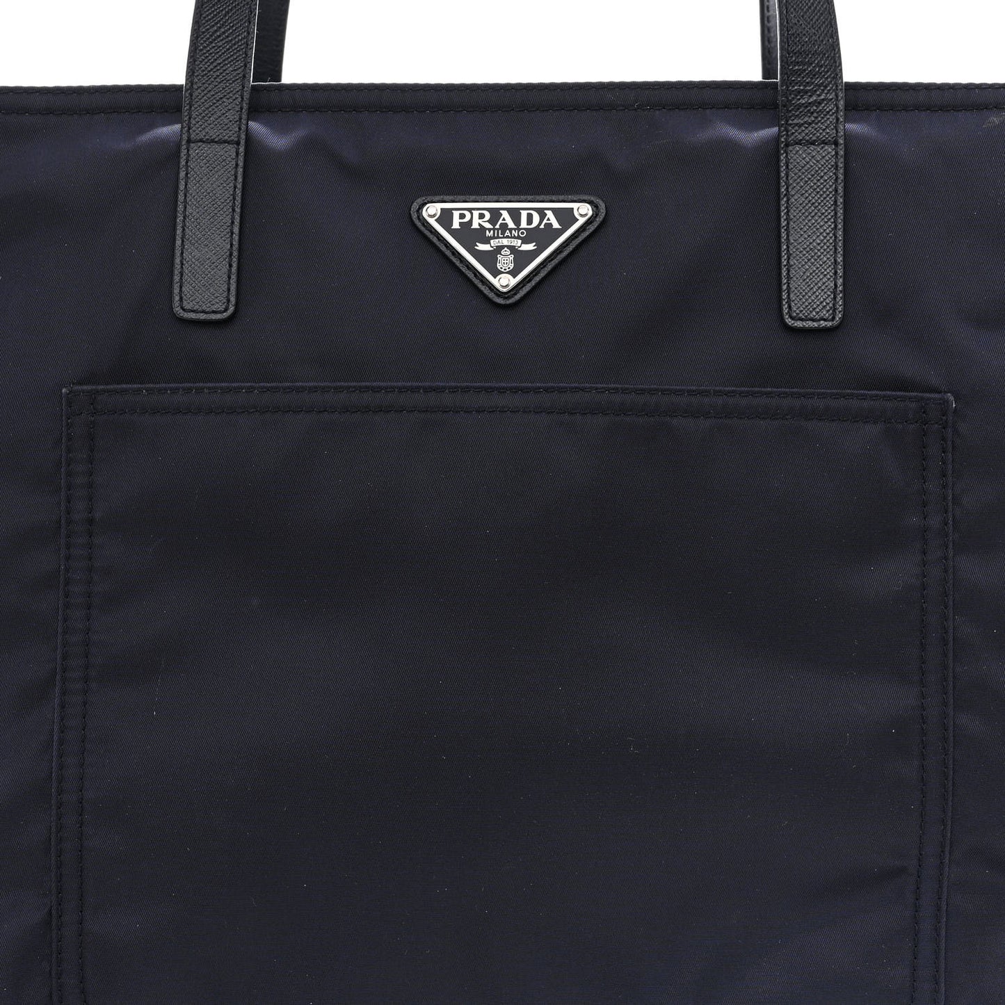 Tessuto Nylon Saffiano Tote Navy