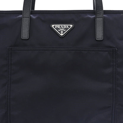 Prada Tessuto Nylon Saffiano Tote Navy 9 of 12