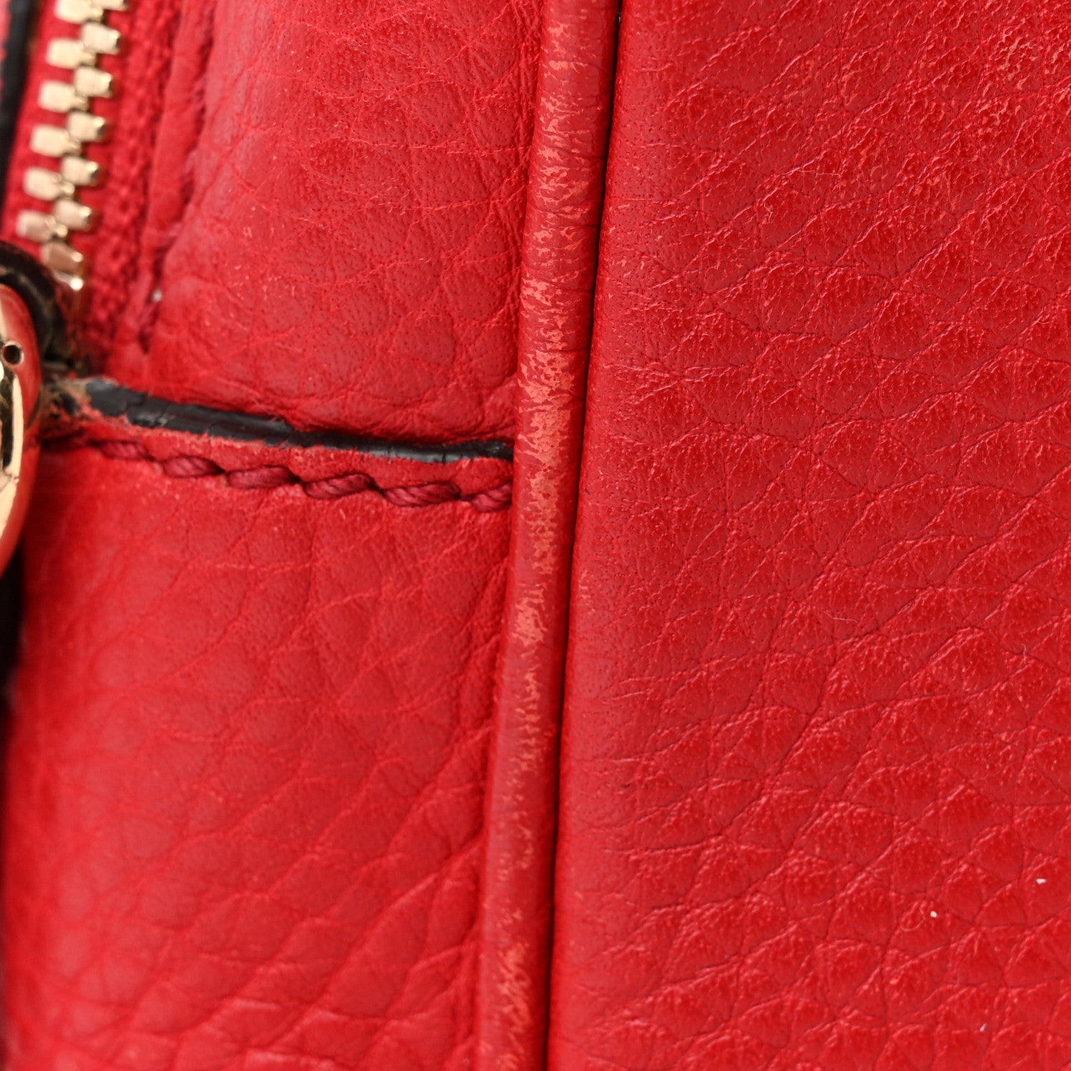 Gucci Pebbled Calfskin Small Soho Disco Bag Tabasco Red 18 of 19