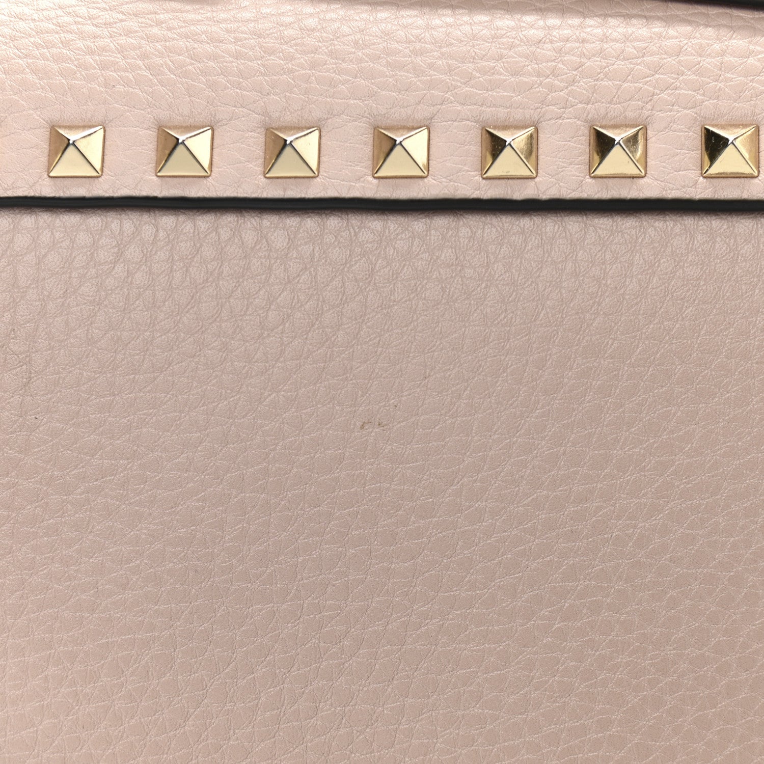 Valentino Garavani Pebbled Calfskin Small Rockstud Single Handle Flap Bag Poudre 12 of 14