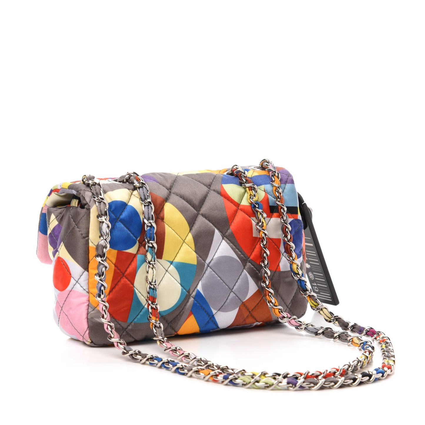 Nylon Printed Mini Coco Color Flap Multicolor