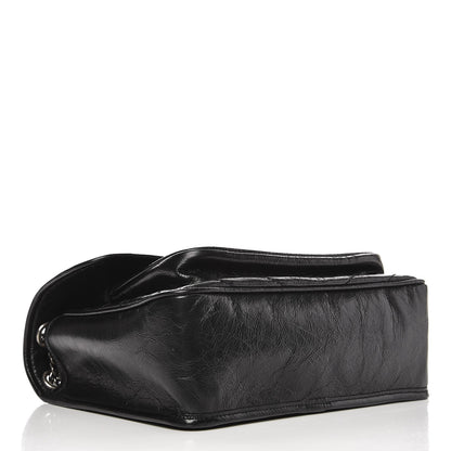 Saint Laurent Crinkled Calfskin Matelasse Monogram Medium Niki Chain Satchel Black 4 of 7