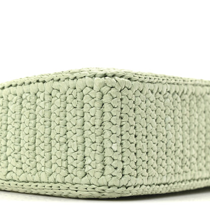 Prada Yarn Raffia Effect Crochet Re-Edition 2005 Shoulder Bag Acqua 9 of 11