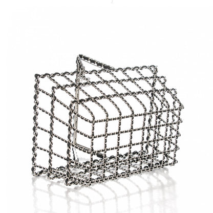 Chanel Brass Calfskin Grocery By Shopping Basket Silver 4 of 6