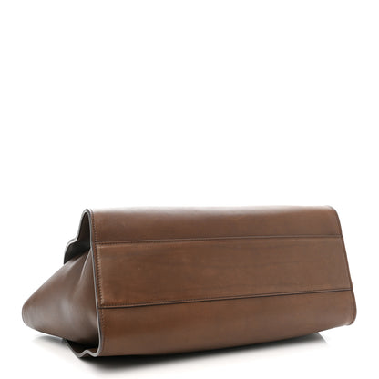 The Row Polished Saddle Calfskin Marlo 14 Deep Brown 3 of 10
