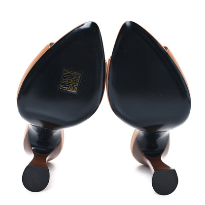 Saint Laurent Calfskin Gippy 105 Mule Sandals 39 Bisque 6 of 11