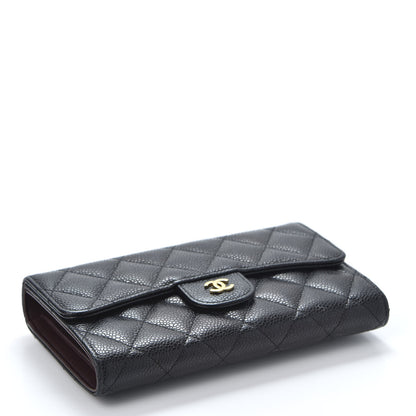 Chanel Caviar Quilted Large Flap Wallet Black 3 of 10