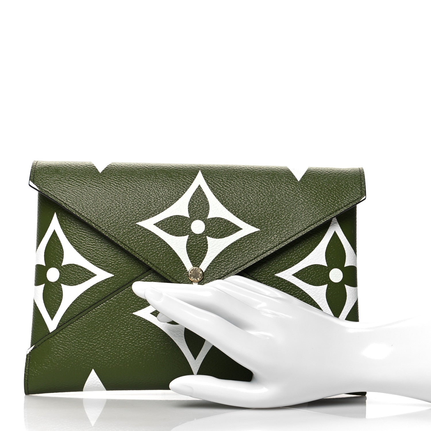 Louis Vuitton Monogram Giant Large Kirigami Pochette Kaki 2 of 10