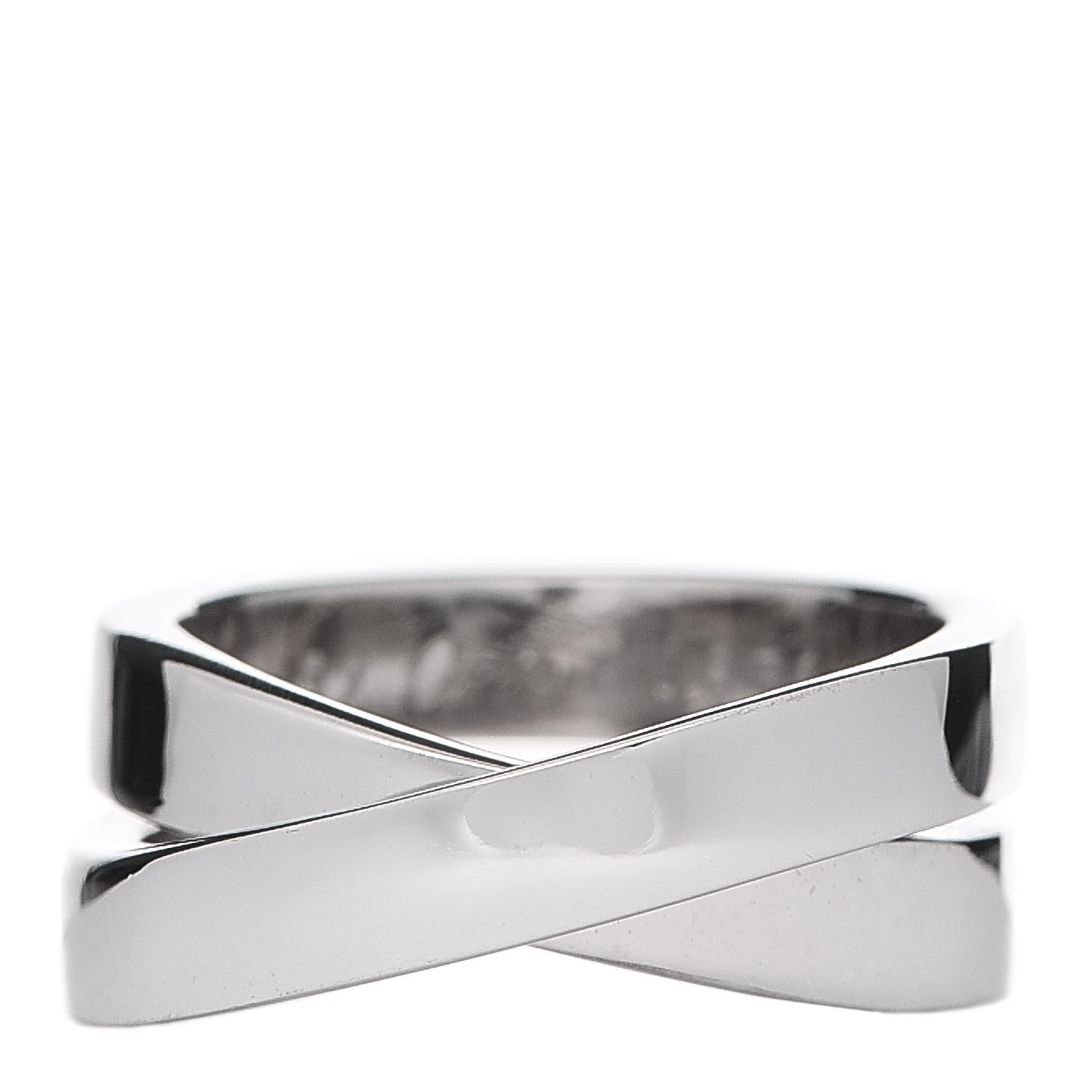 Cartier 18K White Gold 9mm Paris Nouvelle Vague Ring 52 6 1 of 4
