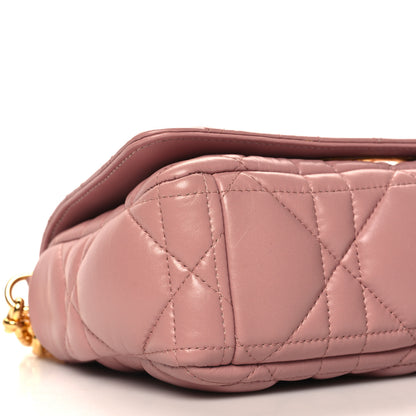 Christian Dior Lambskin Macrocannage Small Dior Caro Bag Pink 9 of 12