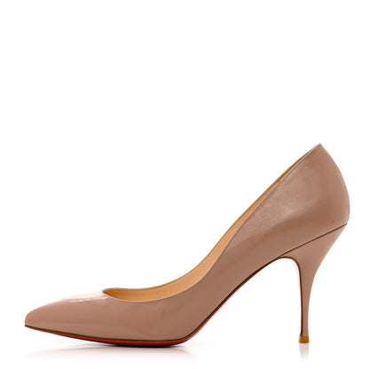 Christian Louboutin Patent Piou Piou 85 Pumps 39.5 Nude 1 of 11
