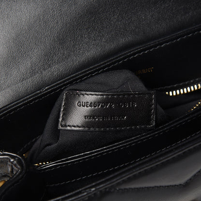 Saint Laurent Calfskin Y Quilted Monogram Toy Loulou Crossbody Bag Black 6 of 10
