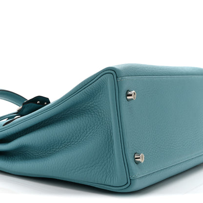 Hermes Togo Kelly Retourne 32 Bleu Atoll 9 of 10