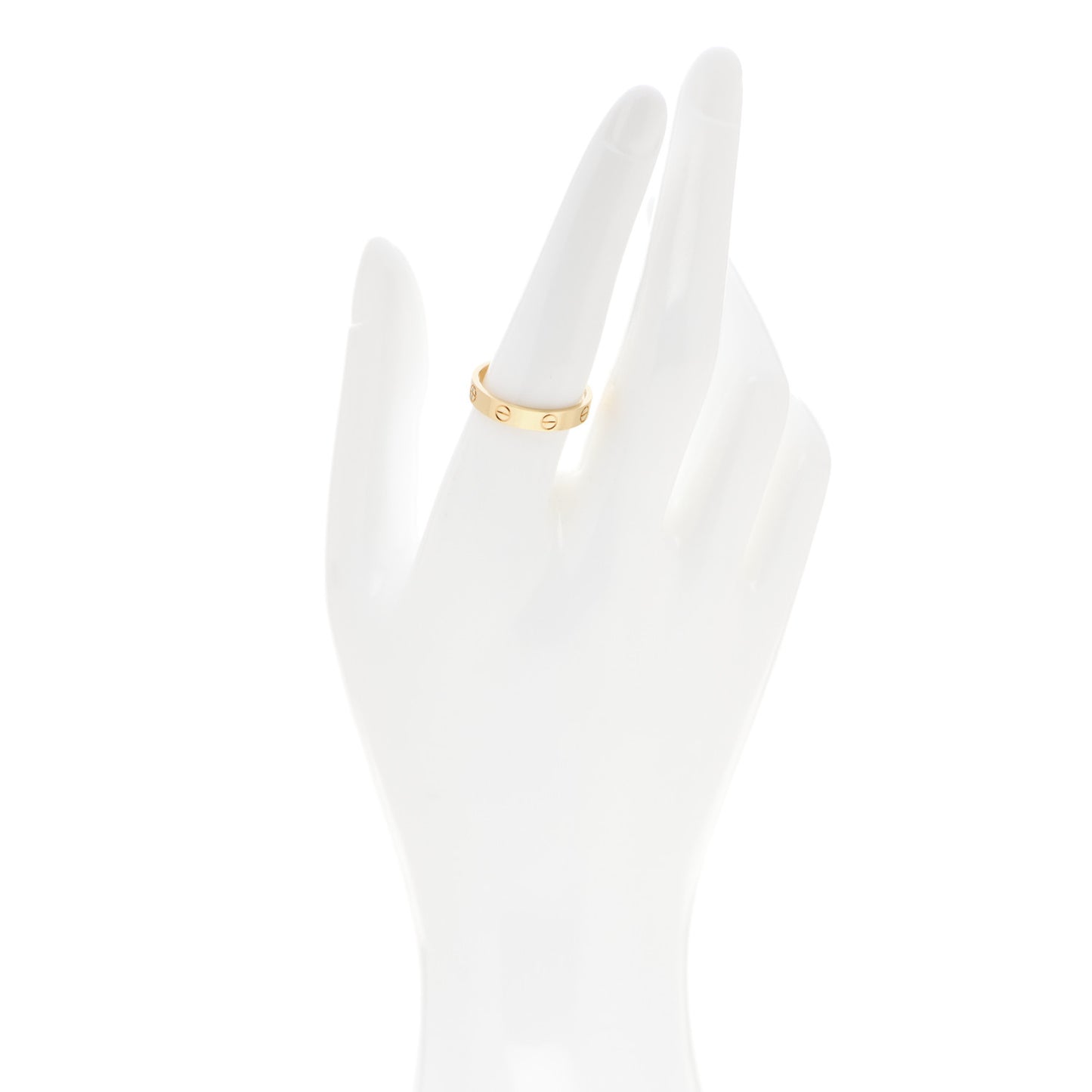 18K Yellow Gold 3.5mm LOVE Wedding Band Ring 56 7.5