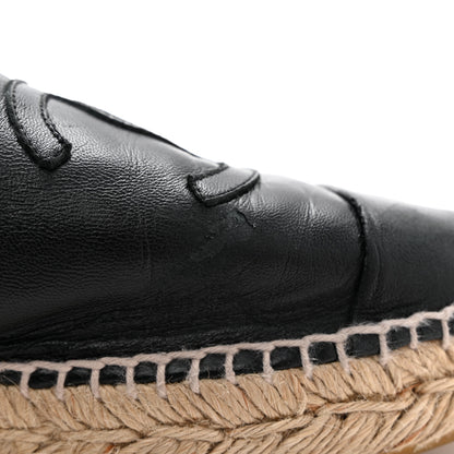 Chanel Lambskin CC Espadrilles 39 Black 10 of 11