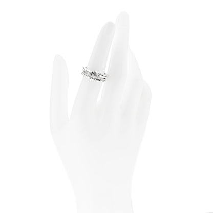 David Yurman Sterling Silver Diamond X Crossover Ring 53 6.25 2 of 5
