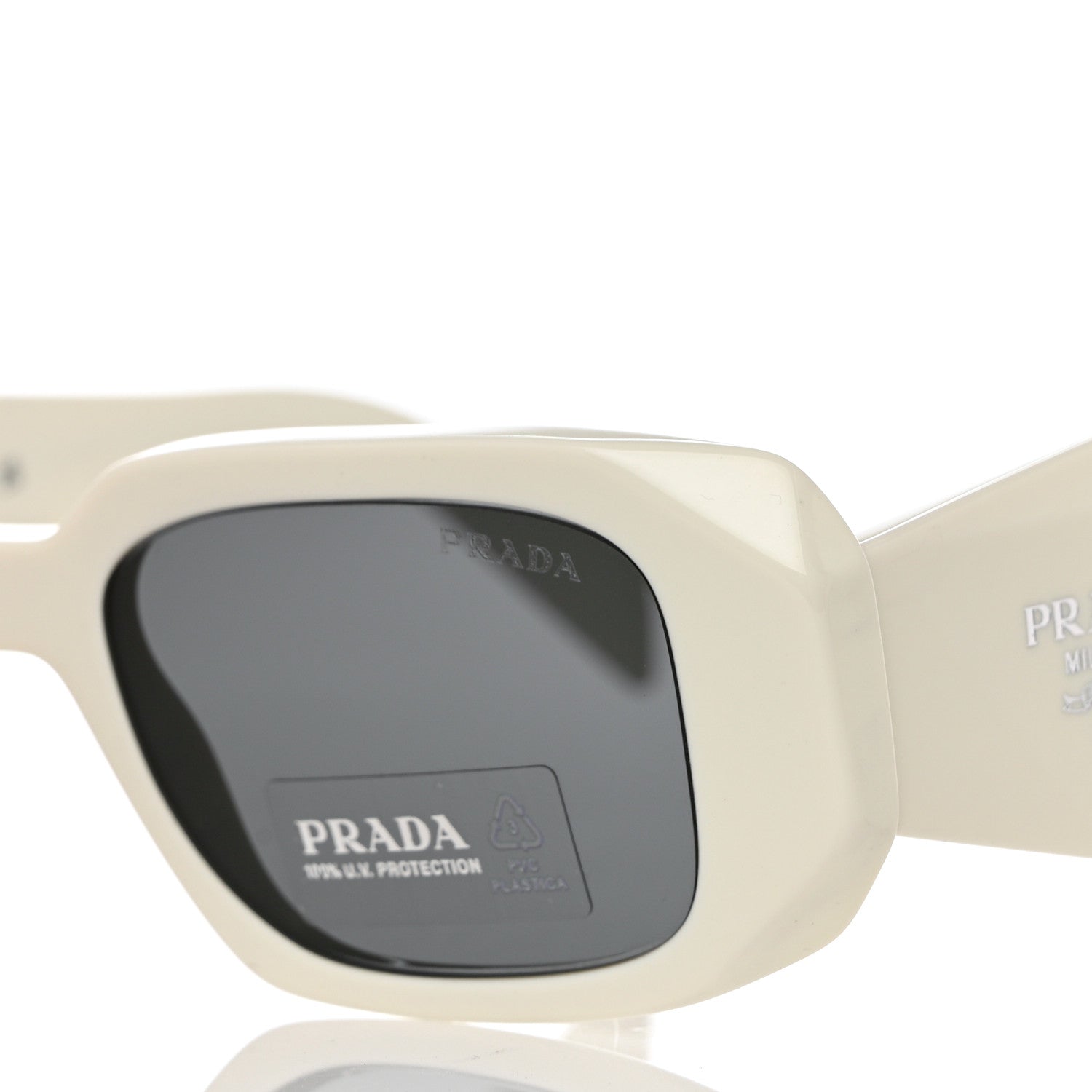 Prada Acetate Symbole Sunglasses SPR 17W White 7 of 8