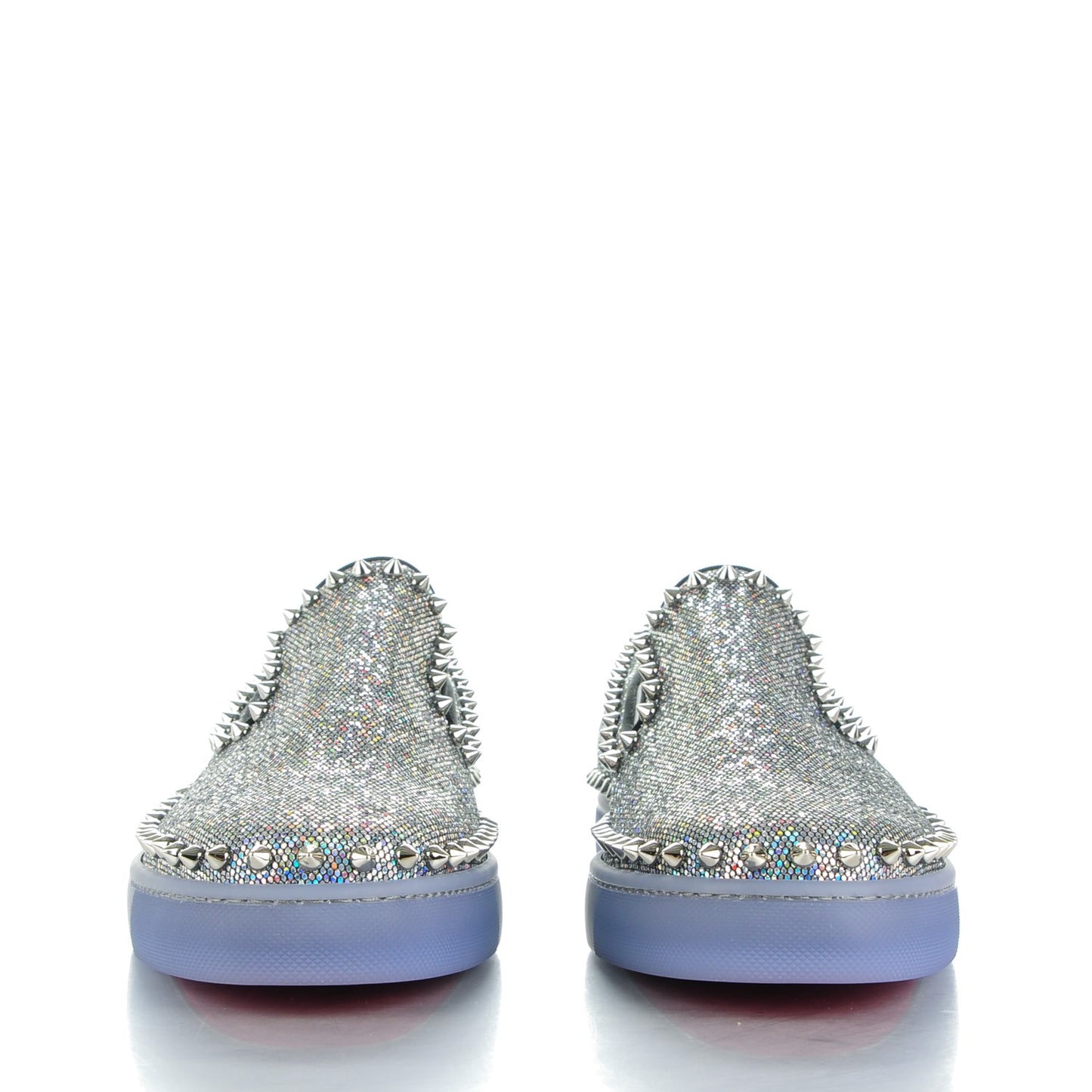 Mens Glitter Disco Ball Pik Boat Flat 42 Multicolor Silver