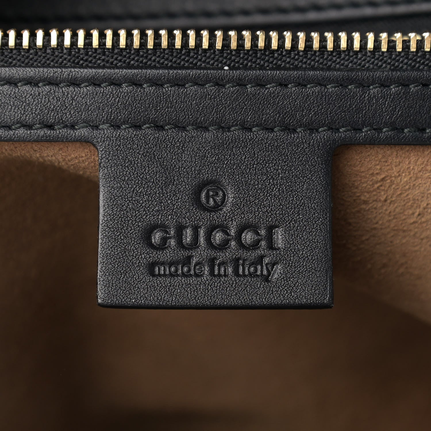 Gucci GG Supreme Monogram Calfskin Small Padlock Top Handle Bag Beige Black Cuir 6 of 17