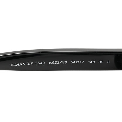 Chanel Acetate Butterfly Sunglasses 5540 Black 6 of 9