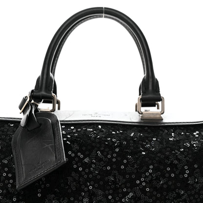 Louis Vuitton Sequin Monogram Sunshine Express Speedy Black 9 of 15