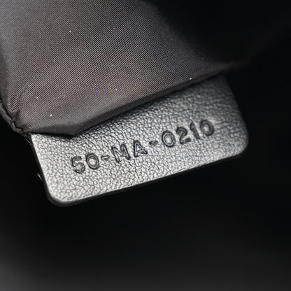 Christian Dior Canvas Embroidered Camouflage Medium Diordouble Zip Pouch Black 7 of 7