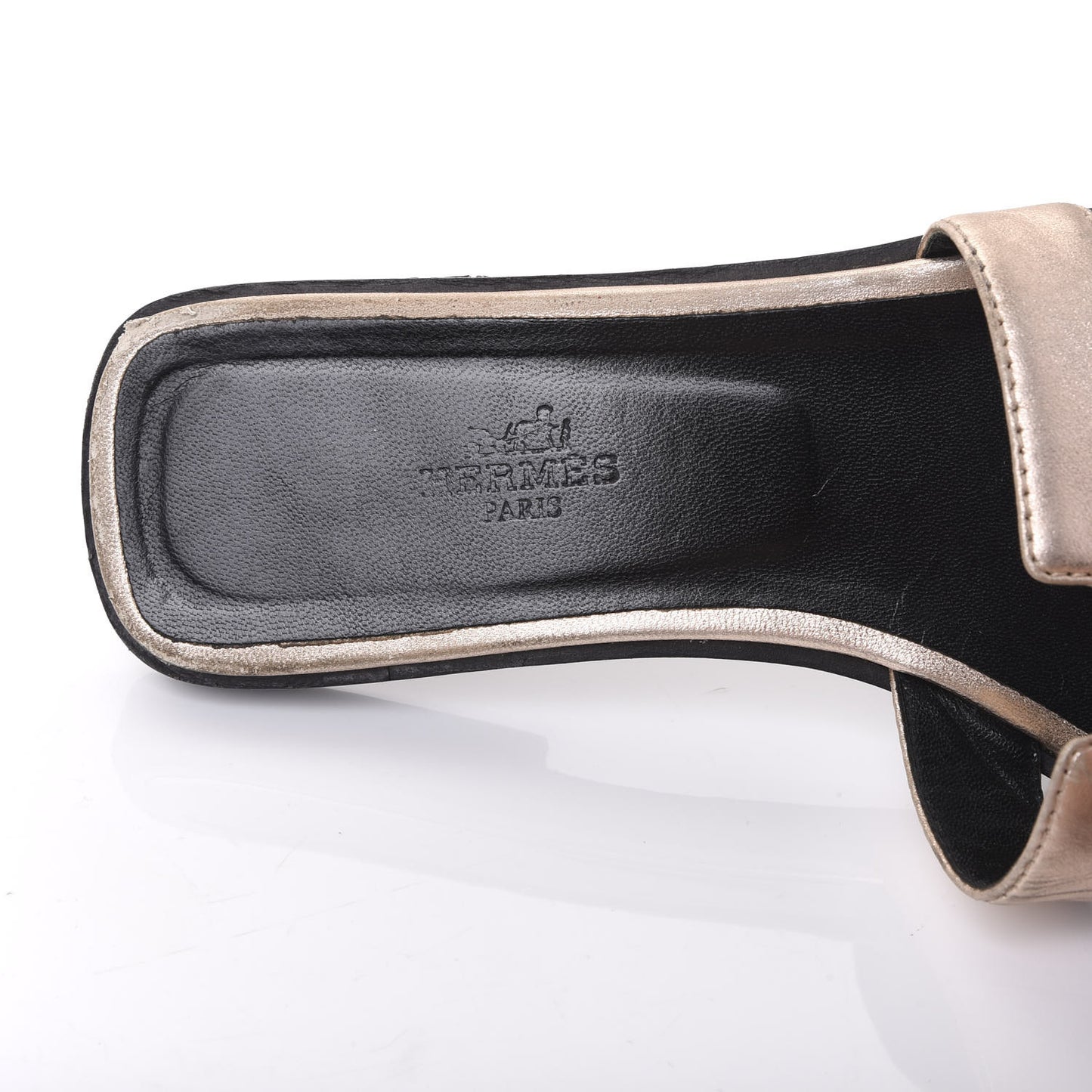 Metallic Nappa Oran Sandals 38 Or Vieilli