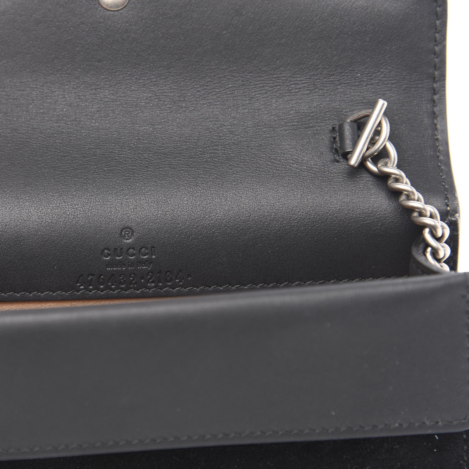 Gucci Suede Super Mini Dionysus Shoulder Bag Black 6 of 10