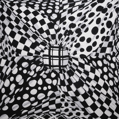 Louis Vuitton Silk Wool Graphic Flower Scarf Black 3 of 12