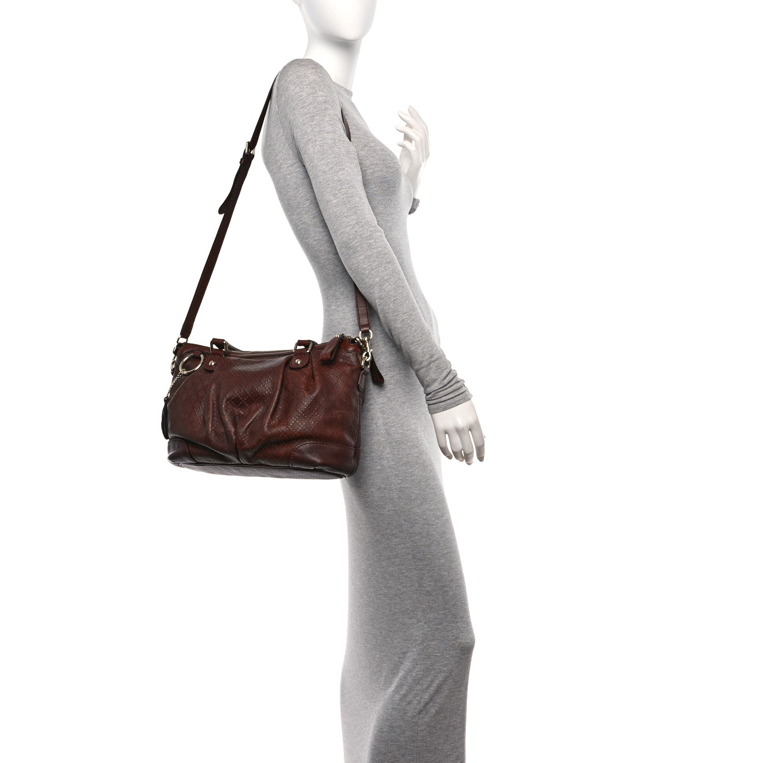 Gucci Diamante Medium Sukey Top Handle Bag Dark Brown 2 of 19