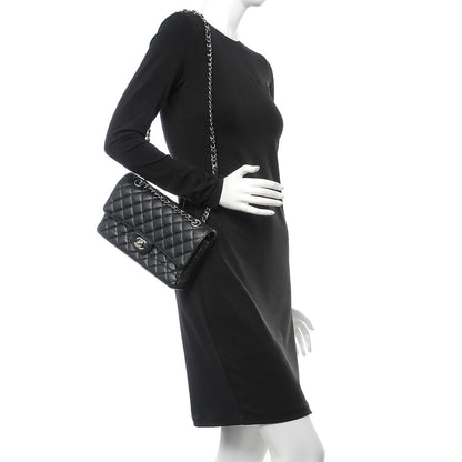 Chanel Caviar Quilted Medium Double Flap Black 3 of 12