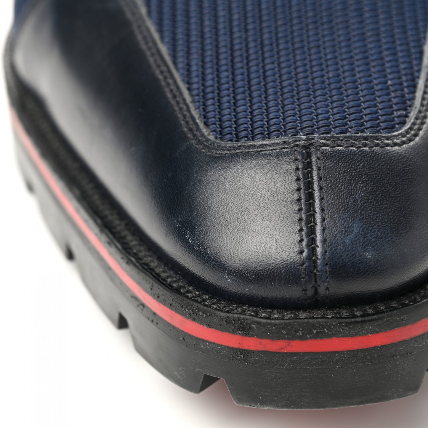 Neoprene Calfskin Mika Sky Mens Flats 46 Navy