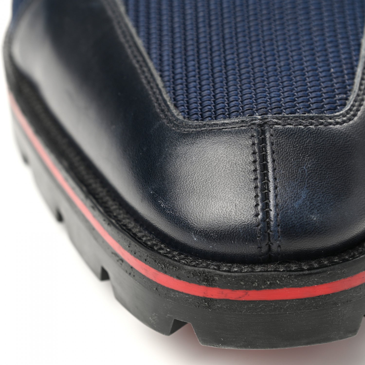 Christian Louboutin Neoprene Calfskin Mika Sky Mens Flats 46 Navy 10 of 11