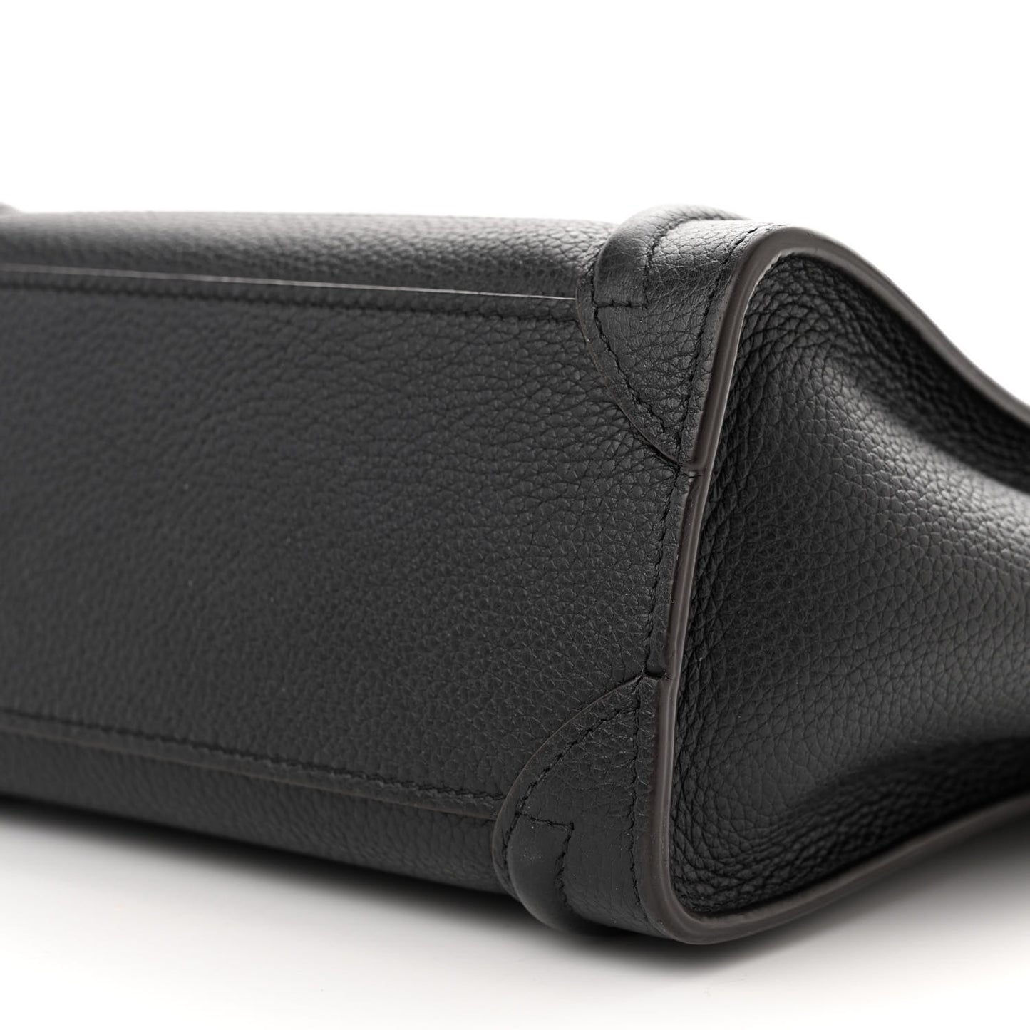 Drummed Calfskin Nano Luggage Black