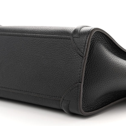 Celine Drummed Calfskin Nano Luggage Black 10 of 13