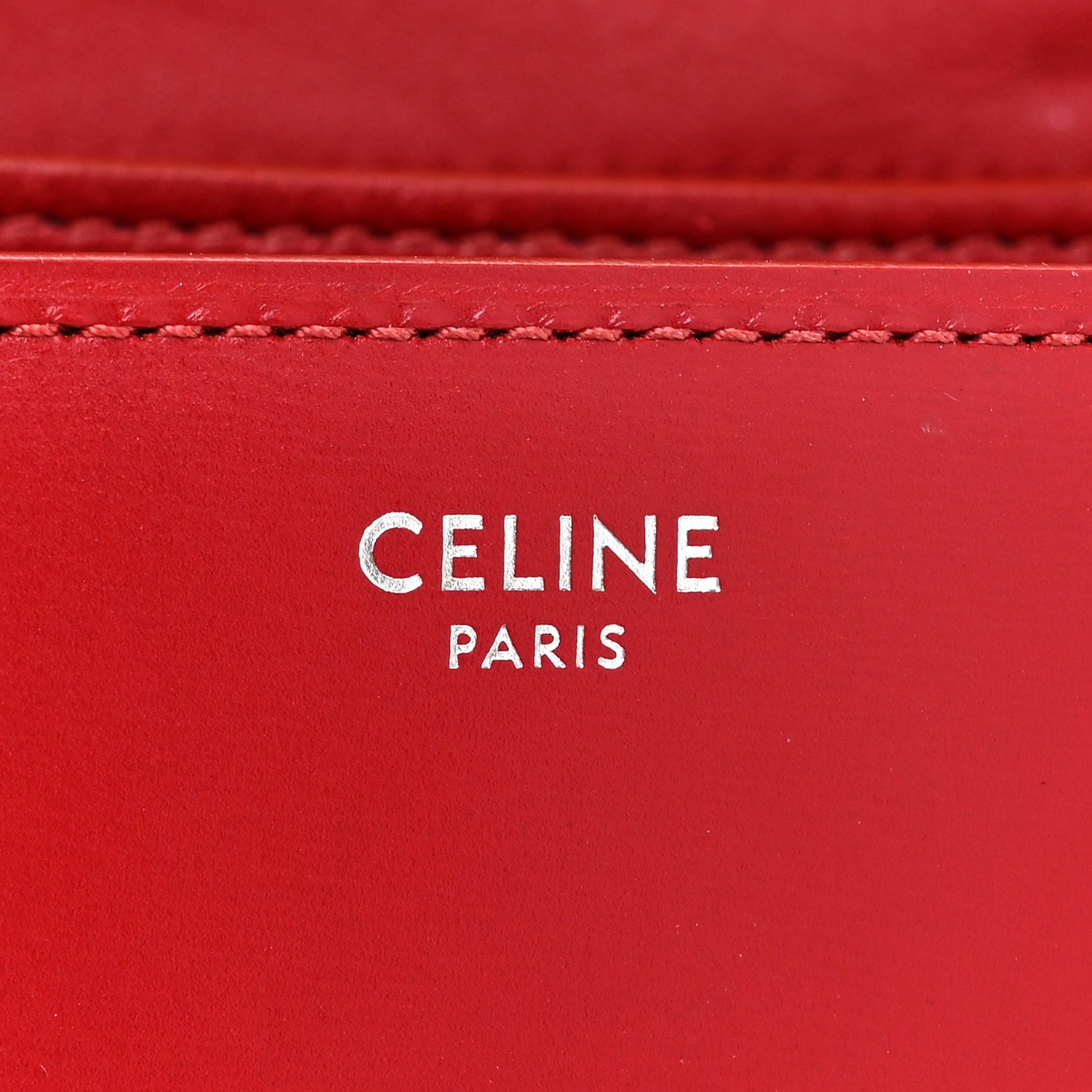 Celine Smooth Calfskin Small Classic Box Flap Bag Red 8 of 15