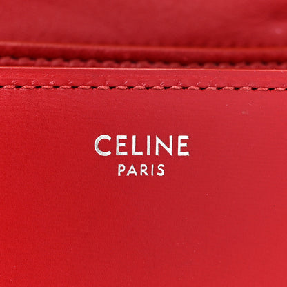 Celine Smooth Calfskin Small Classic Box Flap Bag Red 8 of 15