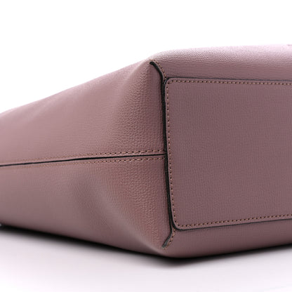 Burberry Grainy Calfskin Haymarket Check Medium Reversible Tote Dusty Pink 18 of 20