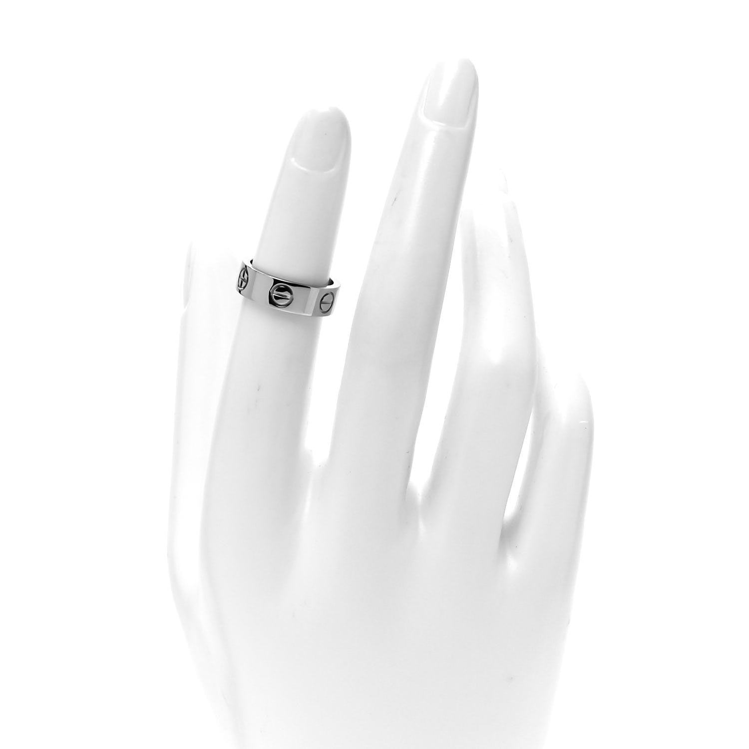 Cartier 18K White Gold 5.5mm LOVE Ring 47 4 2 of 4