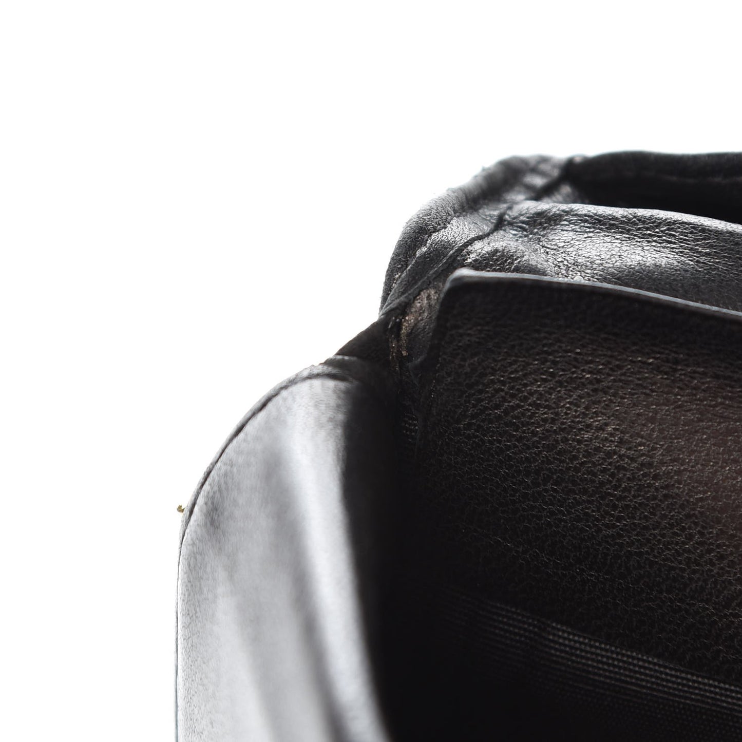 Lambskin Diamond Stitched French Wallet Black