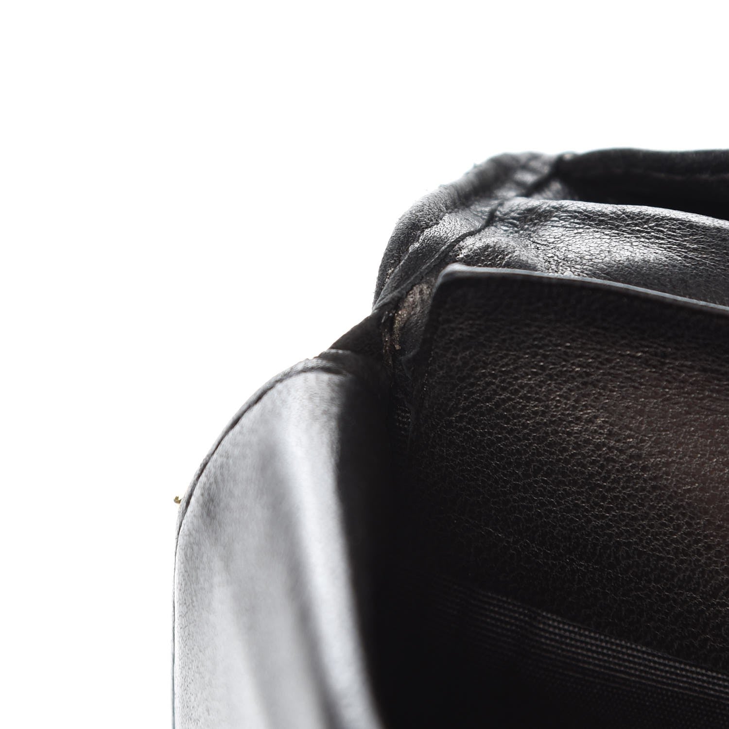 Chanel Lambskin Diamond Stitched French Wallet Black 21 of 22