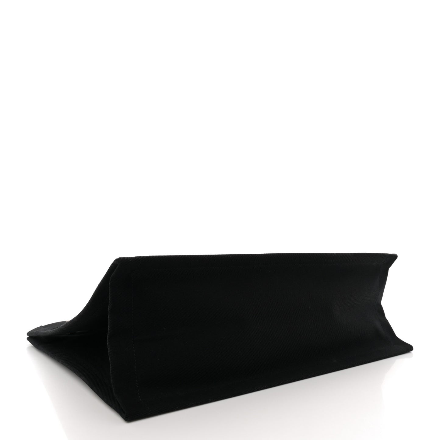 Linen Calfskin Rive Gauche Tote Black