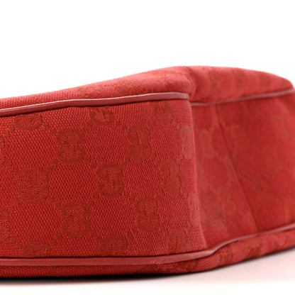 Gucci Monogram Half Moon Hobo Red 9 of 13