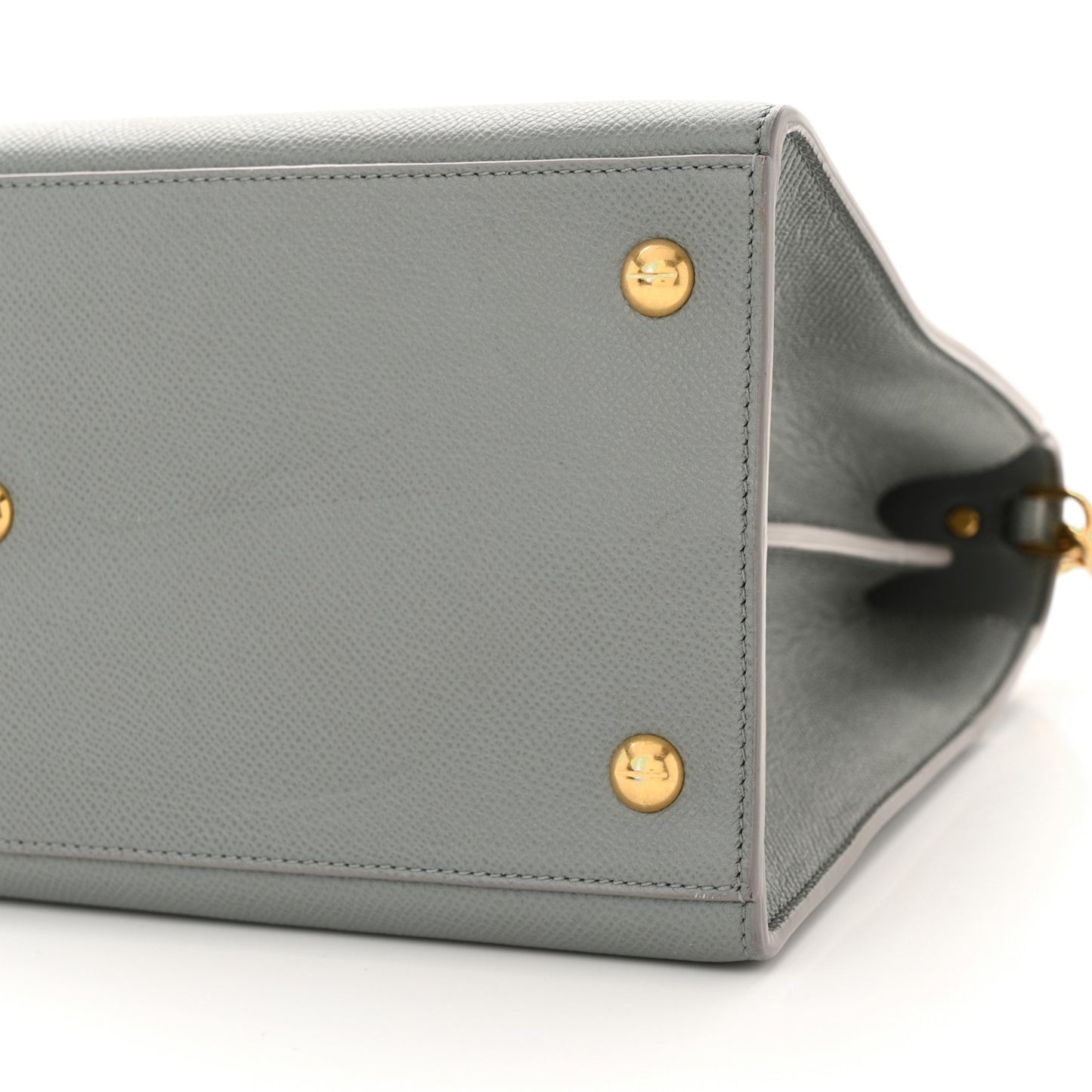 Grained Calfskin Large St. Honore Tote Grey Stone