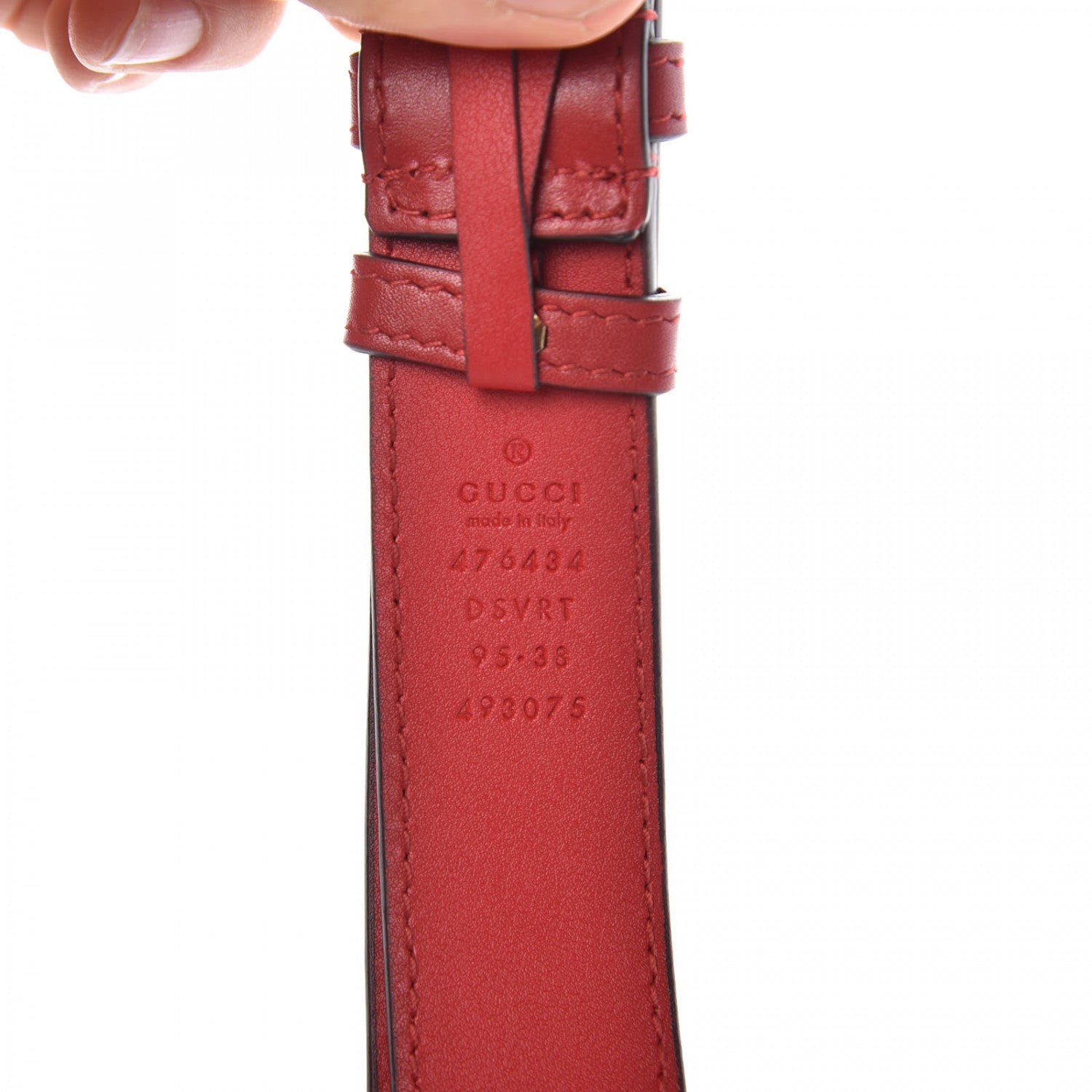 Gucci Calfskin Matelasse GG Marmont Belt Bag 95 38 Hibiscus Red 10 of 11