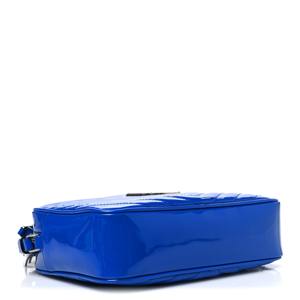 Patent Calfskin Matelasse Monogram Lou Camera Bag Royal Blue