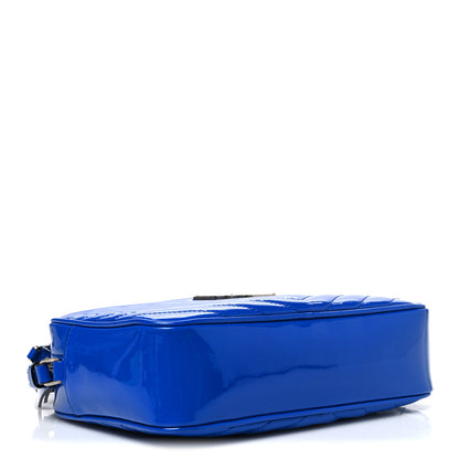 Saint Laurent Patent Calfskin Matelasse Monogram Lou Camera Bag Royal Blue 4 of 10