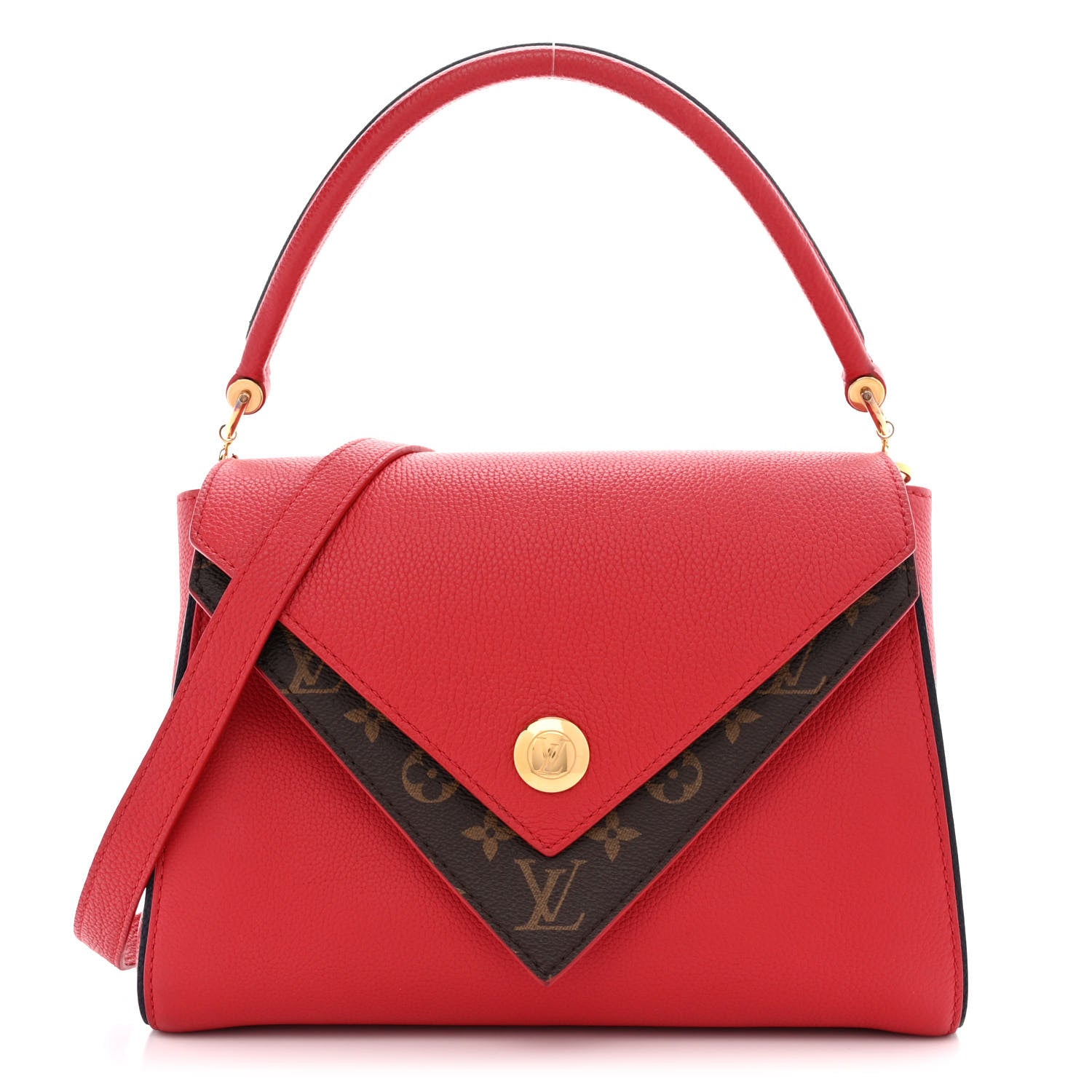 Louis Vuitton Grained Calfskin Monogram Double V Rubis 1 of 16