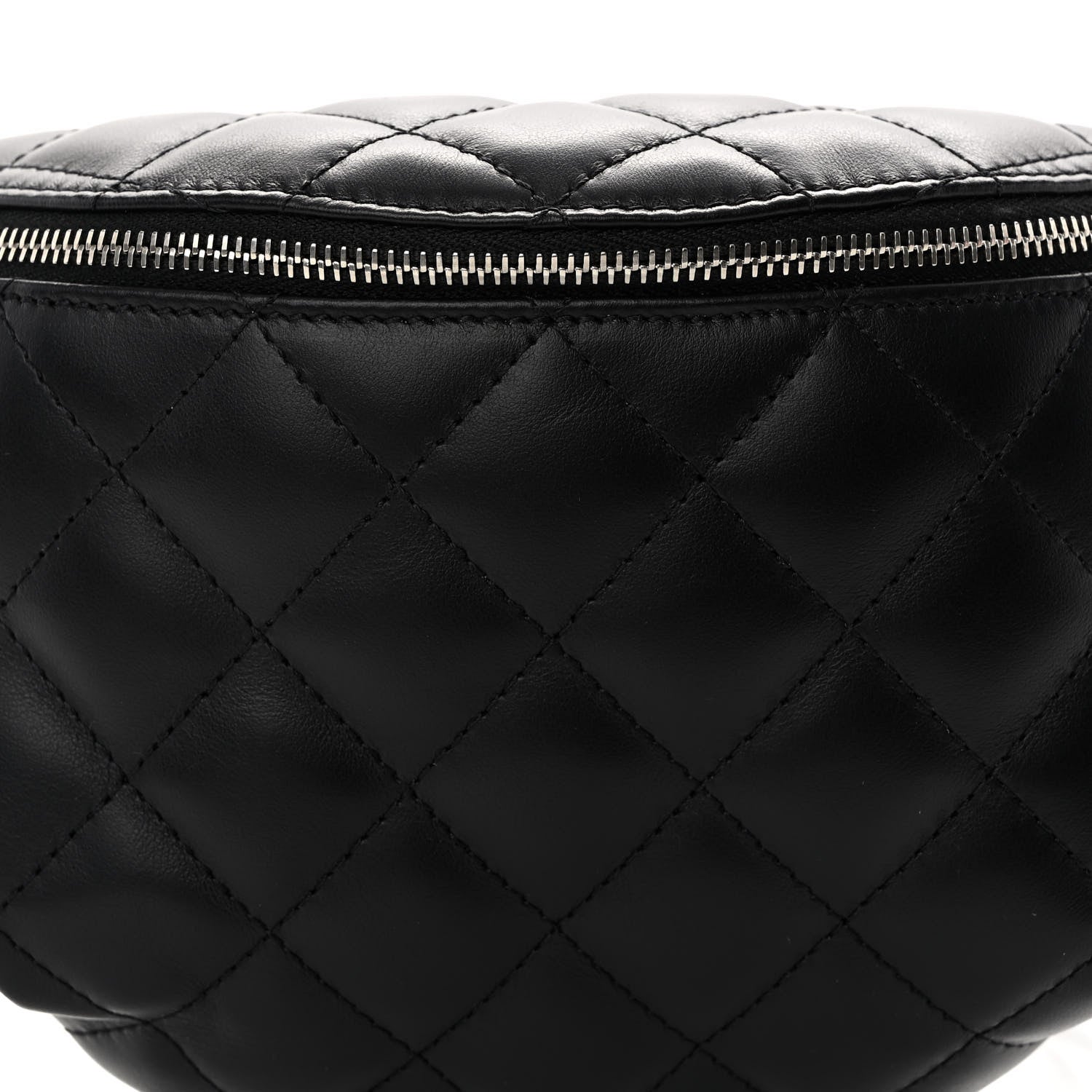 Chanel Calfskin Quilted Waist Belt Bag Black 9 of 12