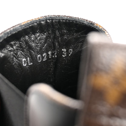 Louis Vuitton Calfskin Monogram Beaubourg Ankle Boots 39 Black 9 of 13